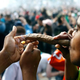 Supporters of legalized marijuana light up at exactly 4:20 p.m. in Civic Center Park April 20, 2012, in Denver.
Marc Piscotty/Getty Images